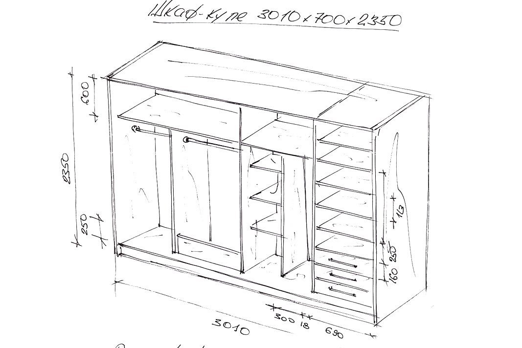 Шкаф для одежды своими руками чертежи